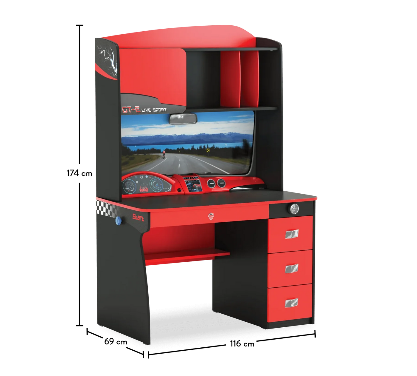Champion Racer Concept Desk With Unit