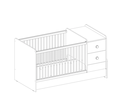 Natura Baby St Convertible Baby Bed [75x160 Cm] - On Order