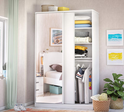 Romantica Small Sliding Wardrobe White