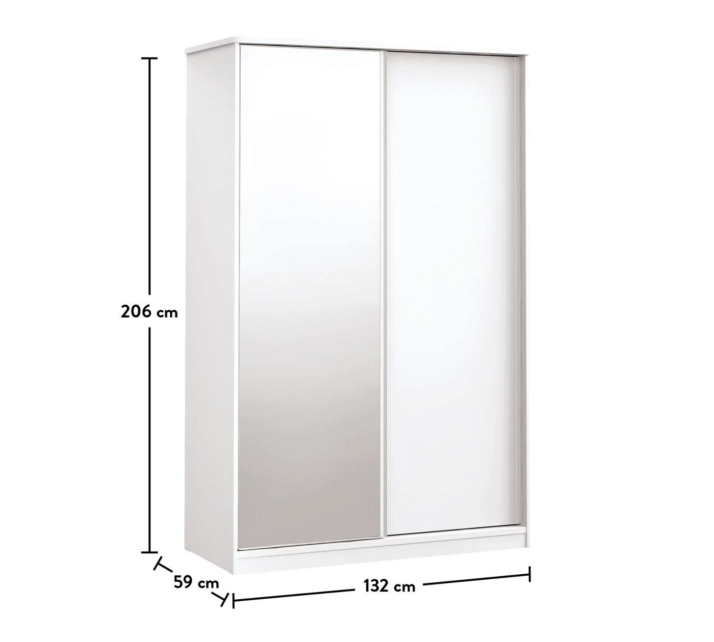 Romantica Small Sliding Wardrobe White