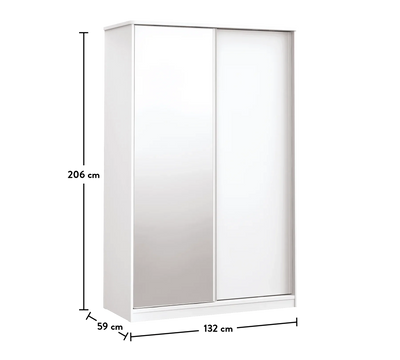 Romantica Small Sliding Wardrobe White