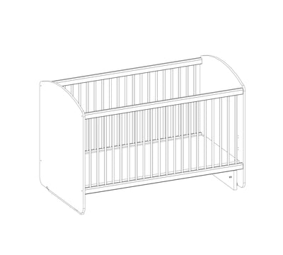 White Swinging Baby Bed [70x130 Cm]