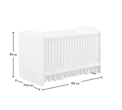 White Swinging Baby Bed [70x130 Cm]