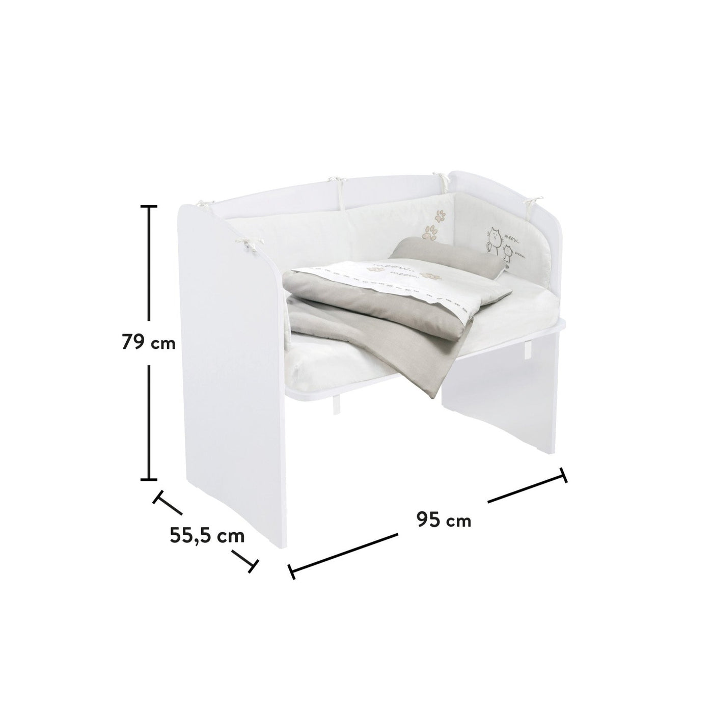 Bedside Cot [50x90 Cm] - With Mattress
