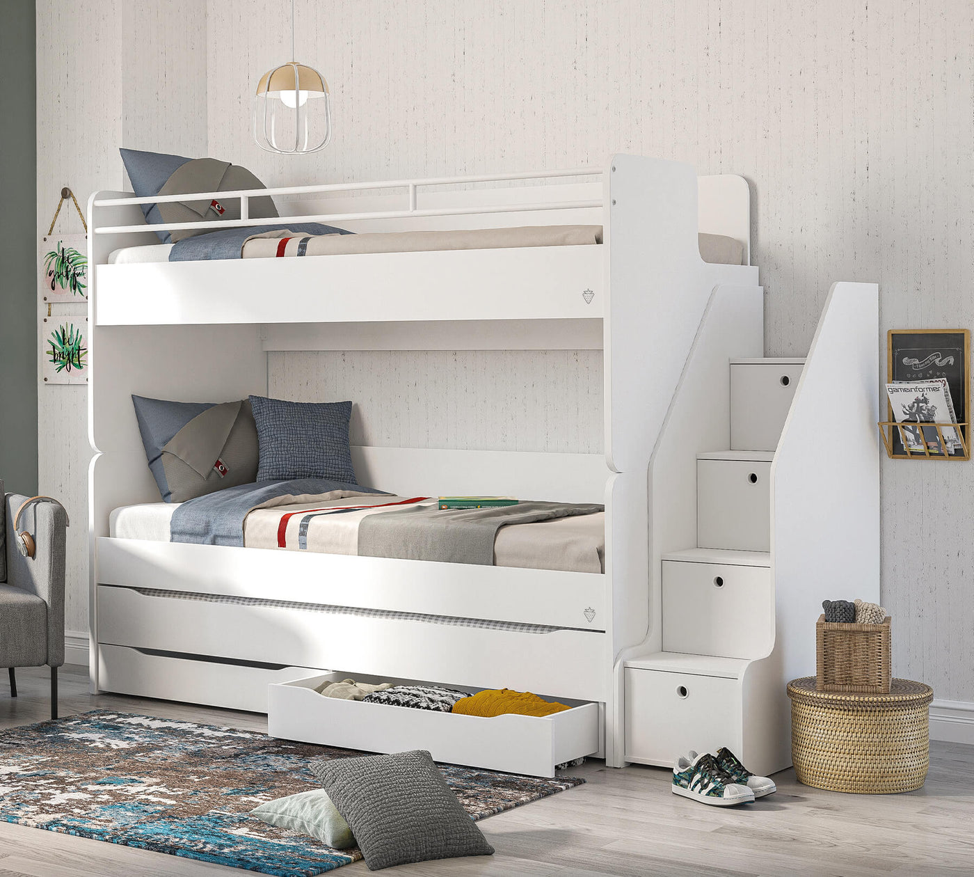 Studio Drawer Pull-out Bed White - ON ORDER ONLY
