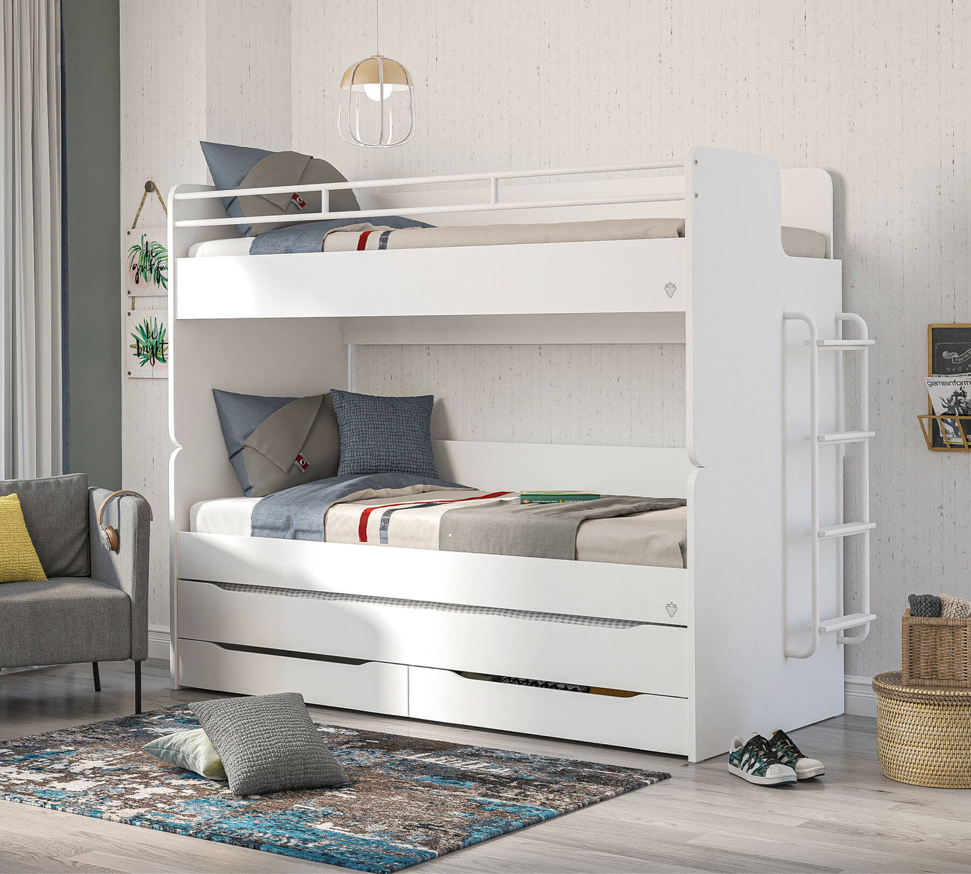 Studio Drawer Pull-out Bed White - ON ORDER ONLY