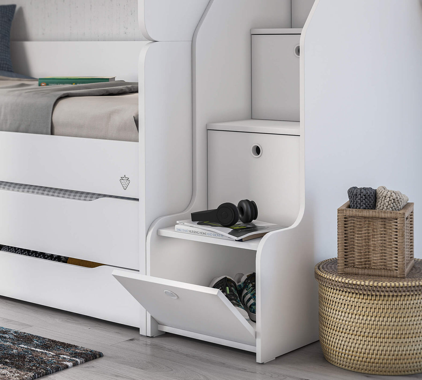 Studio Drawer Pull-out Bed White - ON ORDER ONLY
