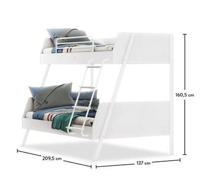 Romantica White Large Bunk Bed [90x200-120x200 Cm] - ON ORDER ONLY