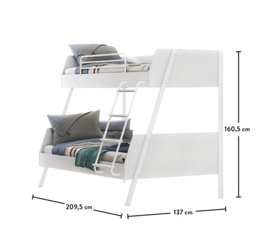 Romantica White Large Bunk Bed [90x200-120x200 Cm] - ON ORDER ONLY
