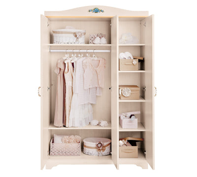 Flower 3 Doors Wardrobe