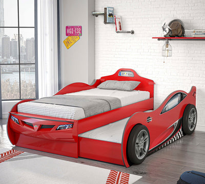Coupe Carbed [With Friend Bed] [Red] [90x190 - 90x180 Cm]