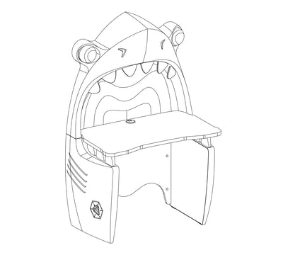 Pirate Shark Study Desk - ON ORDER ONLY