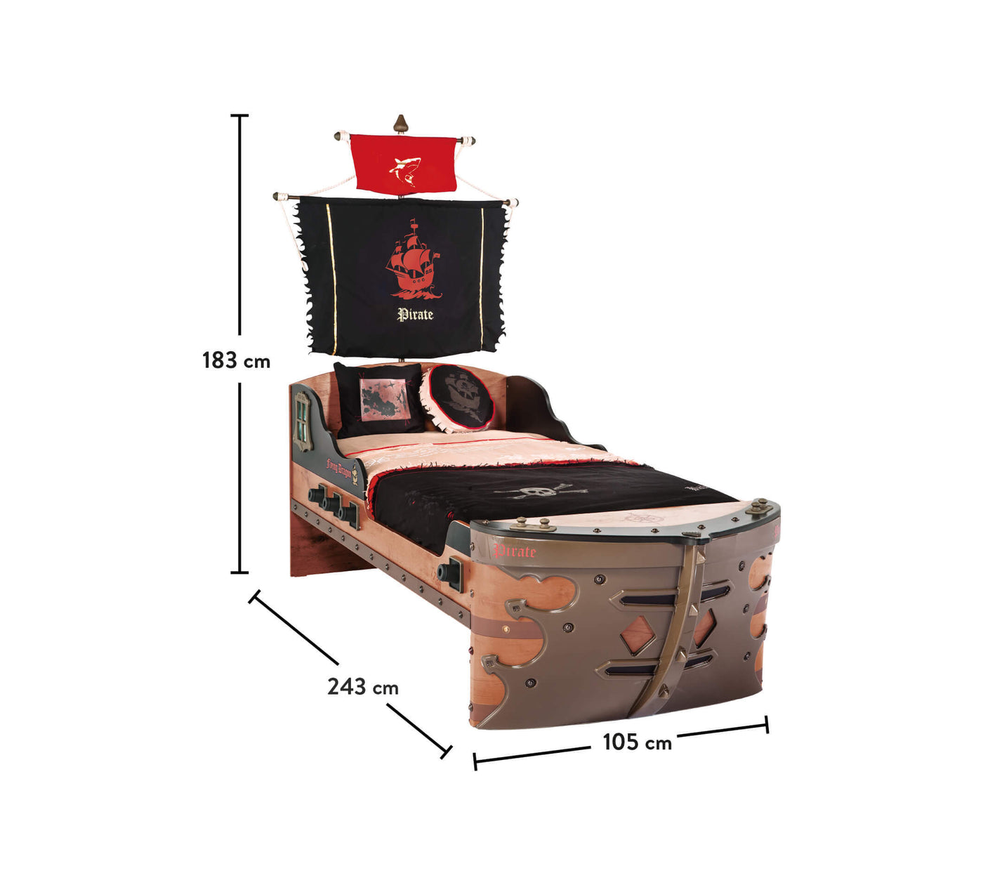 Pirate Ship Bed [S-90x190 Cm]