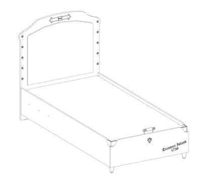 Pirate Bed With Base [100x200 Cm]