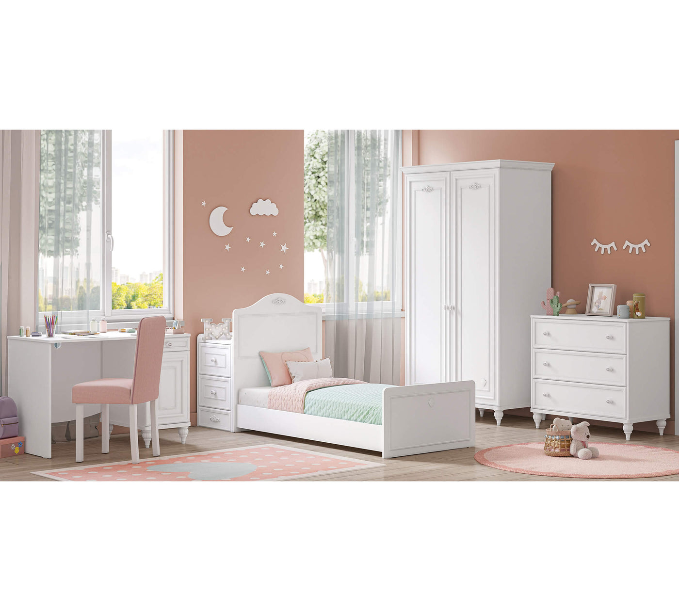 Romantica Convertible Baby Bed [75x160 Cm]