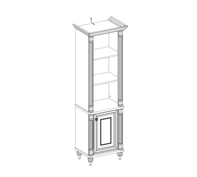 Romantic Medium Bookcase - ON ORDER ONLY