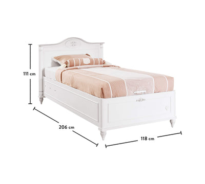 Romantic Bed With Base [100x200 Cm] - ON ORDER ONLY
