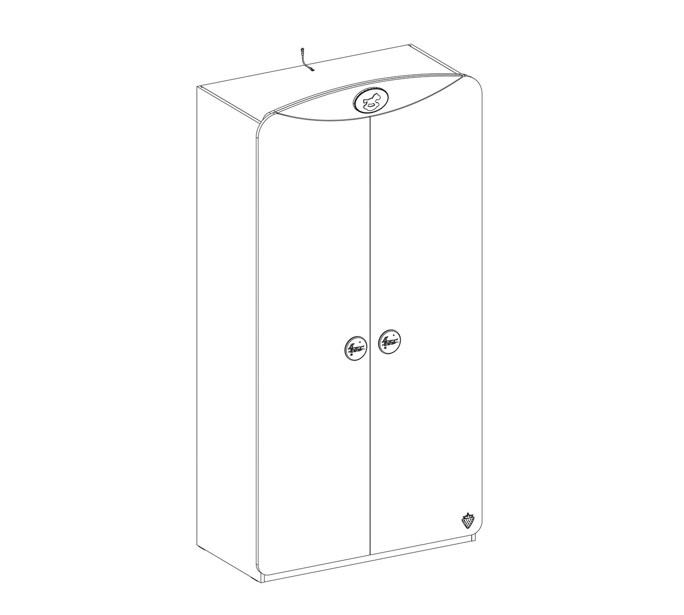 Baby Cotton Sl 2 Doors Wardrobe