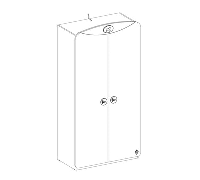 Baby Cotton Sl 2 Doors Wardrobe