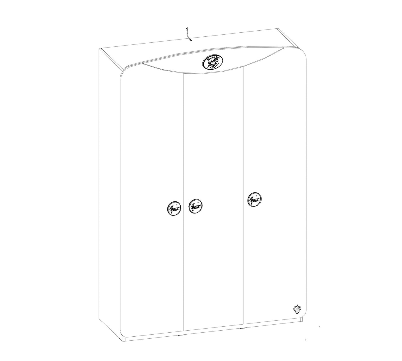 Baby Cotton Sl 3 Doors Wardrobe - ON ORDER ONLY