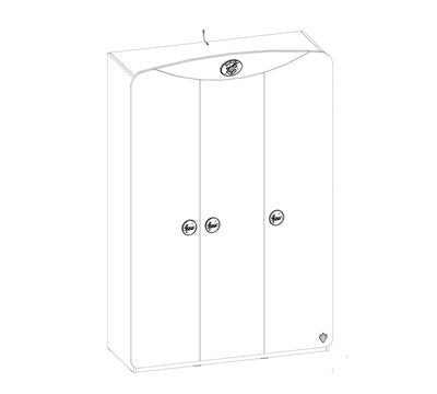 Baby Cotton Sl 3 Doors Wardrobe - ON ORDER ONLY
