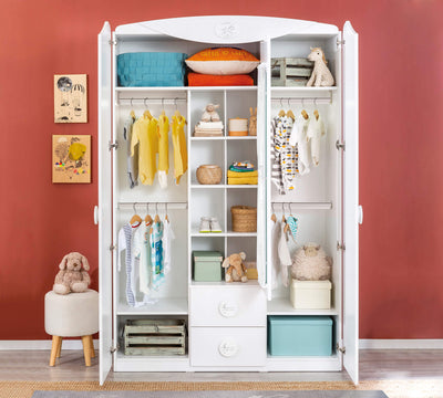 Baby Cotton 3 Doors Wardrobe With Window - ON ORDER ONLY