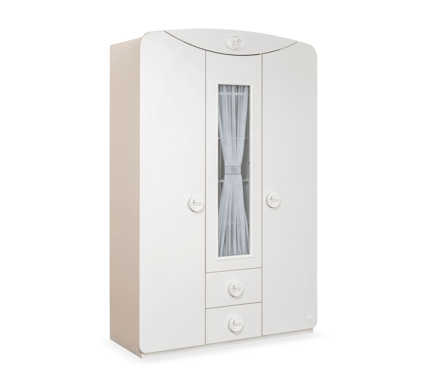 Baby Cotton 3 Doors Wardrobe With Window - ON ORDER ONLY
