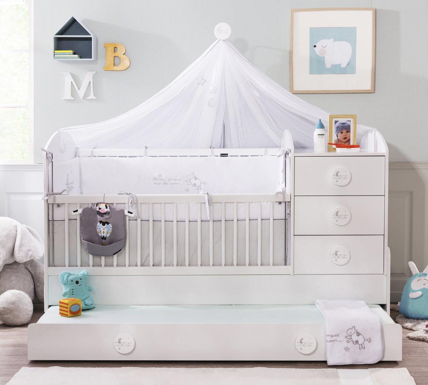 Baby Cotton Sl Convertible Baby Bed [With Parent Bed] [80x180 Cm]