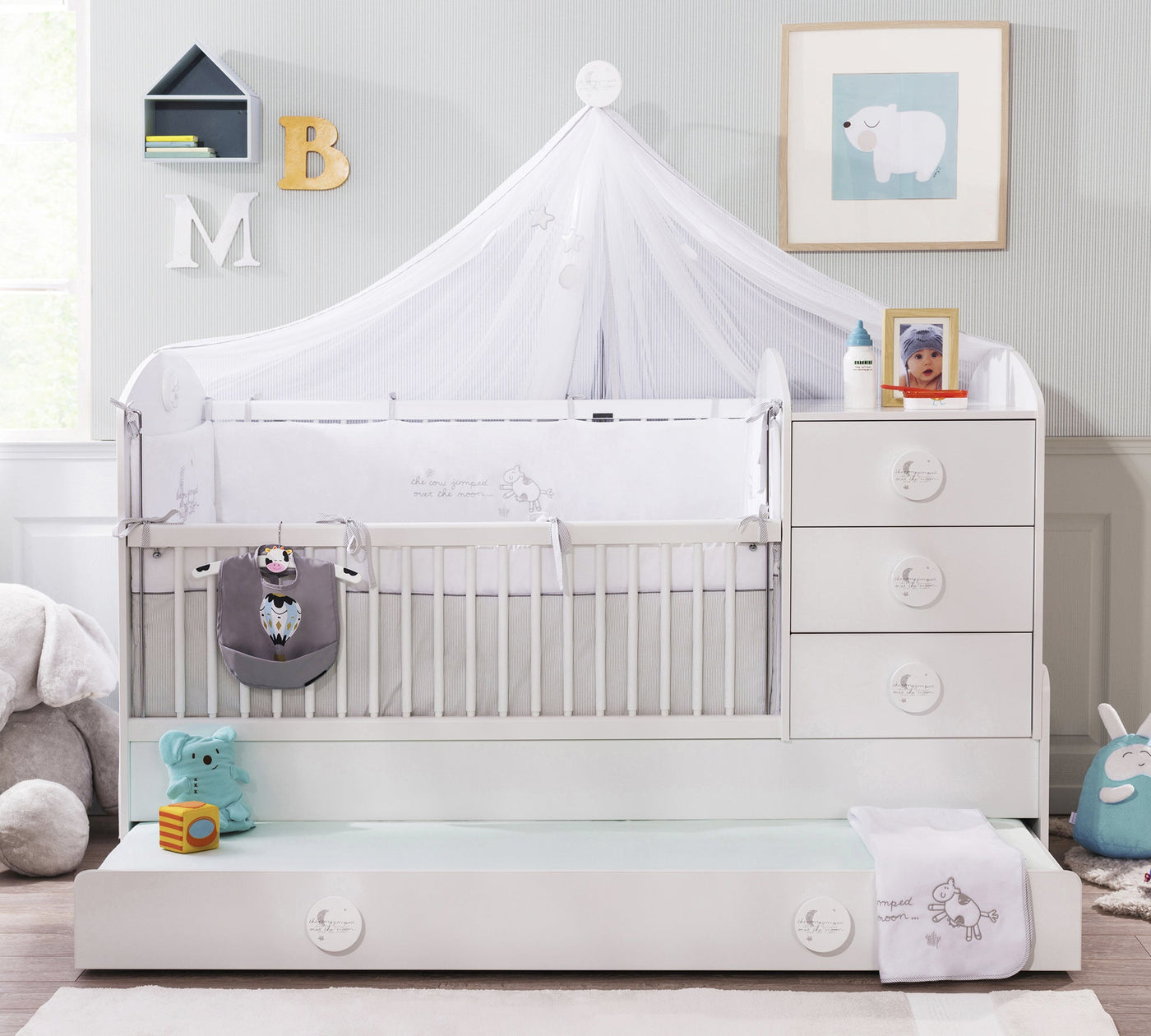 Baby Cotton Sl Convertible Baby Bed [With Parent Bed] [80x180 Cm] - ON ORDER ONLY