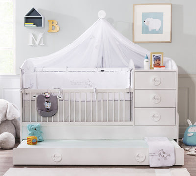 Baby Cotton Sl Convertible Baby Bed [With Parent Bed] [80x180 Cm]