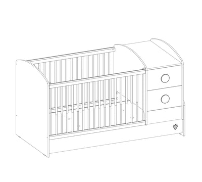 Baby Cotton St Convertible Baby Bed [75x160 Cm]