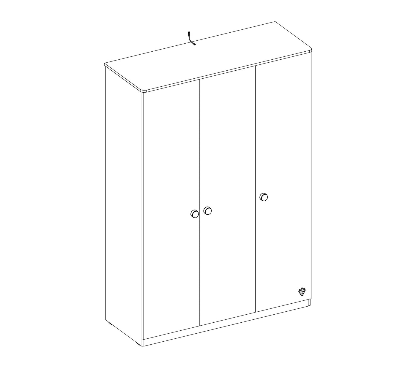 Mocha 3 Doors Wardrobe - ON ORDER ONLY