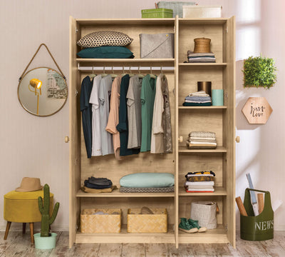 Mocha 3 Doors Wardrobe - ON ORDER ONLY