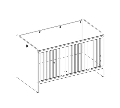 Mocha Baby Bed [70x140 Cm]