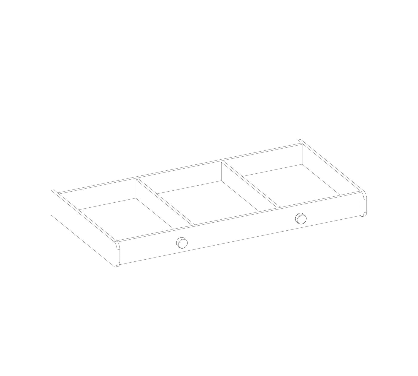 Mocha Baby Bed Pull-out Drawer - ON ORDER ONLY