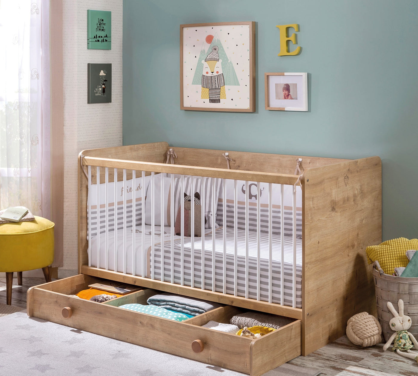 Mocha Baby Bed Pull-out Drawer - ON ORDER ONLY