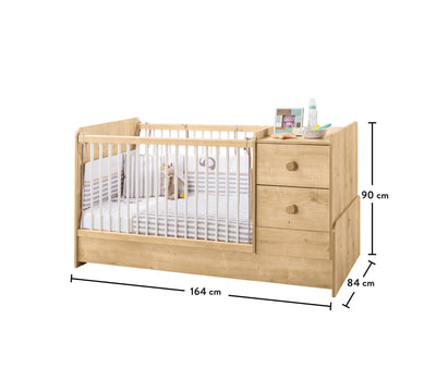 Mocha St Convertible Baby Bed [75x160 Cm] - ON ORDER ONLY