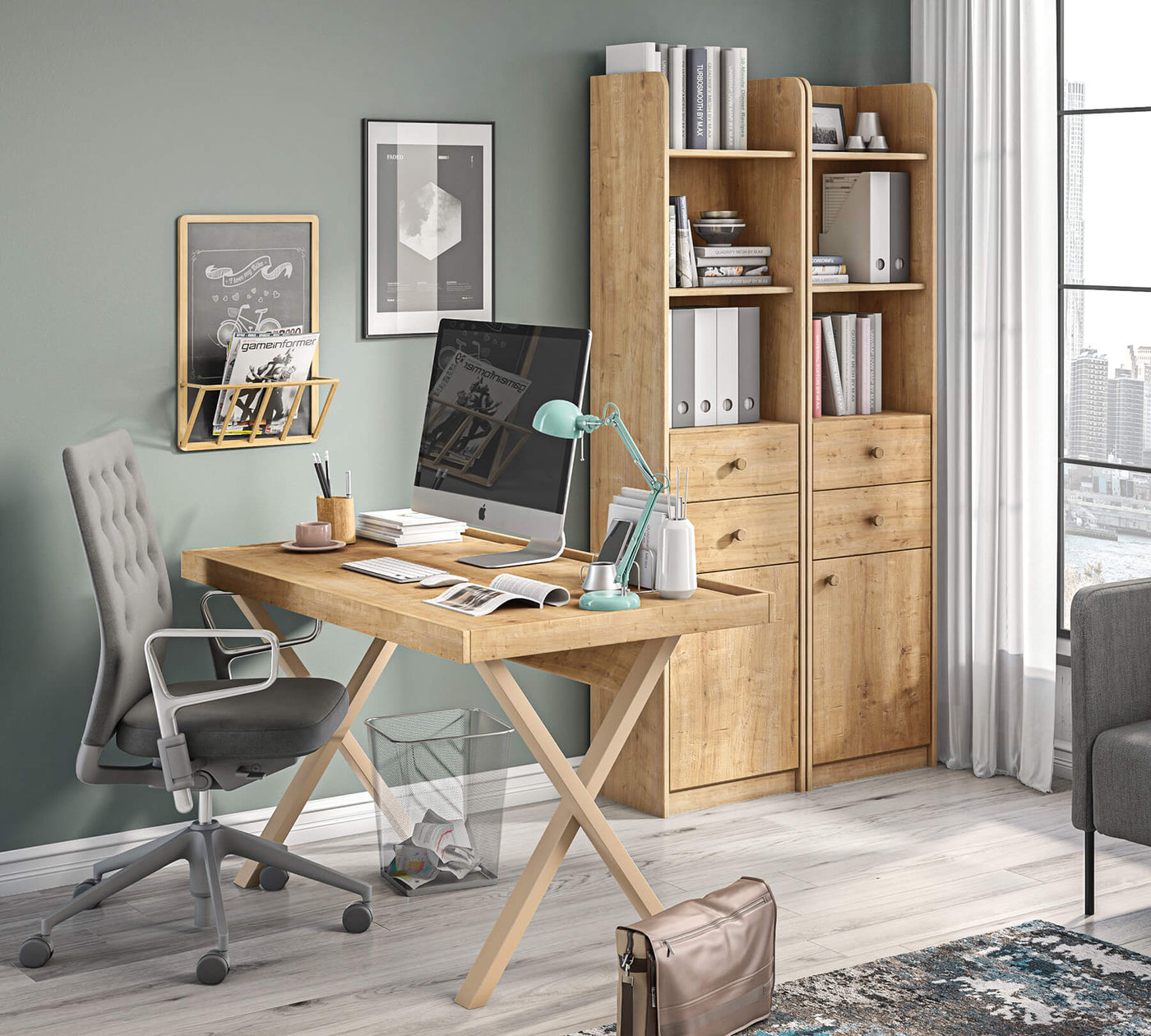 Young Study Desk Oak - ON ORDER ONLY