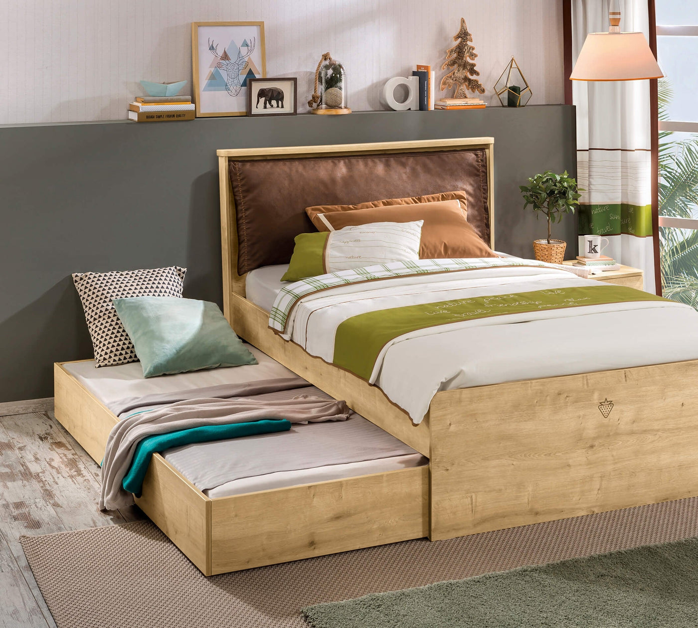 Mocha Pull-out Bed [90x190 Cm] - New