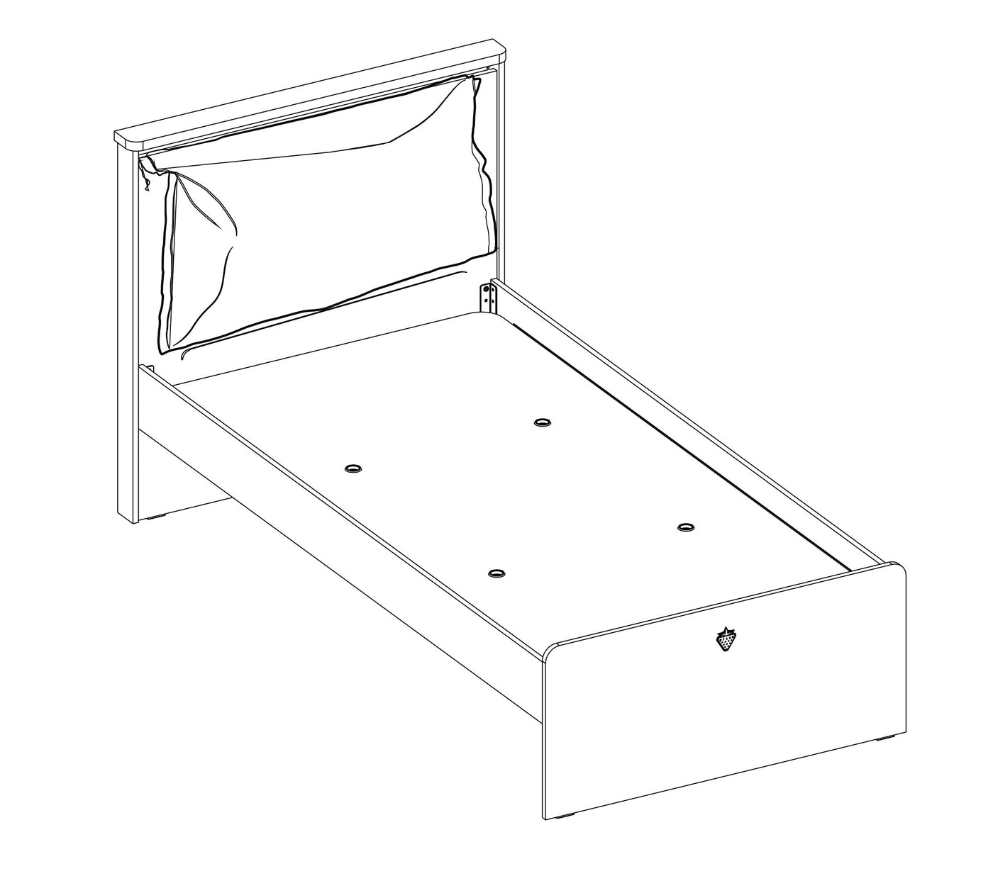 Mocha Bed [100x200 Cm]