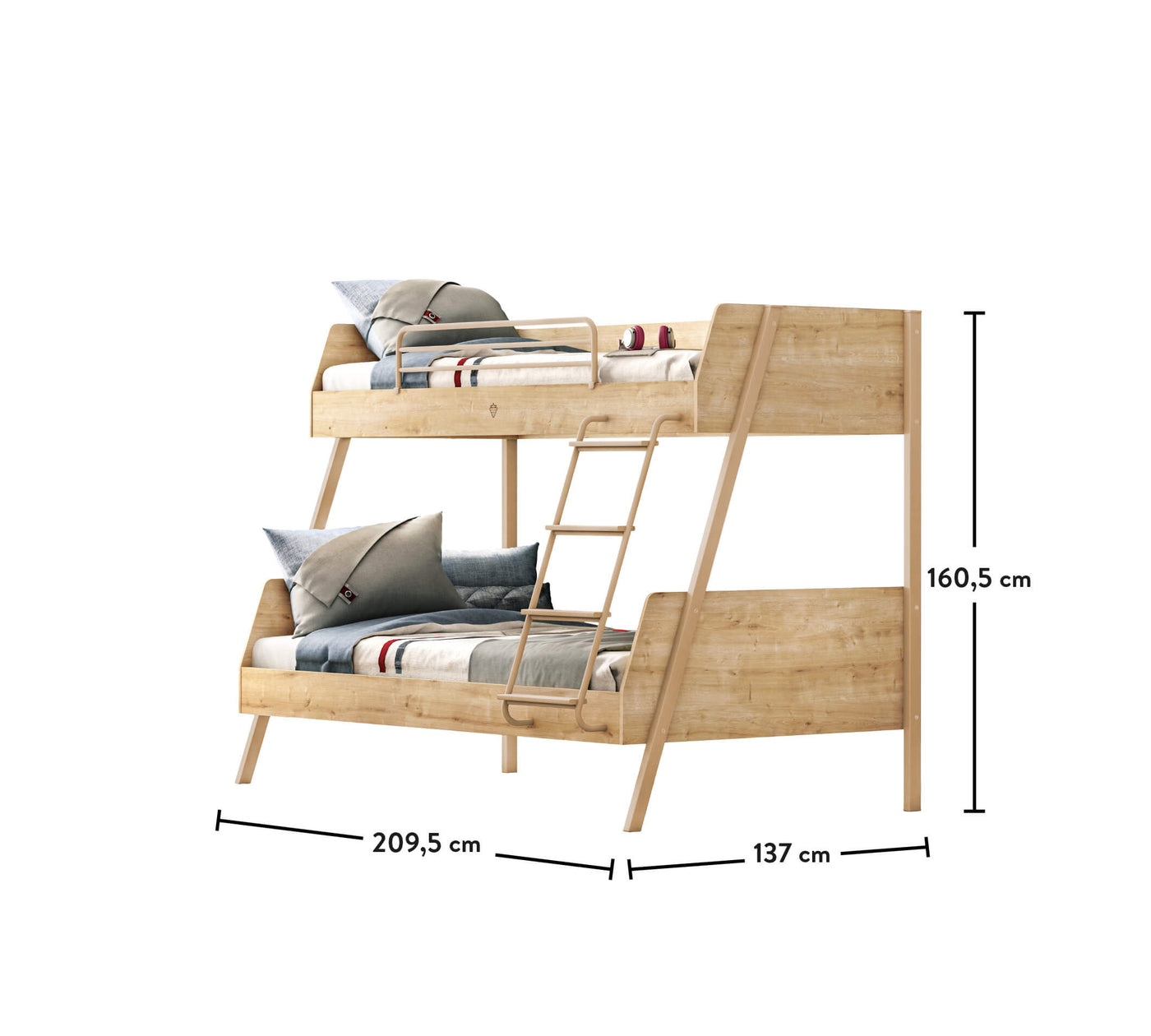 Mocha Large Bunk Bed Wood [90x200 - 120x200 Cm]