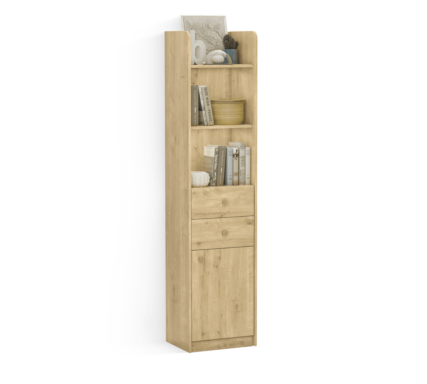 Mocha Bookcase With Drawer - ON ORDER ONLY