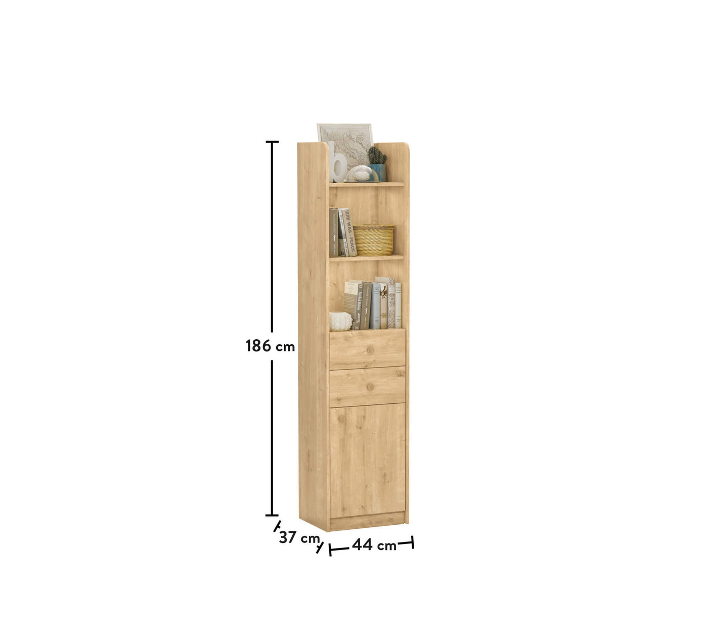 Mocha Bookcase With Drawer - ON ORDER ONLY