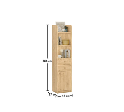 Mocha Bookcase With Drawer - ON ORDER ONLY