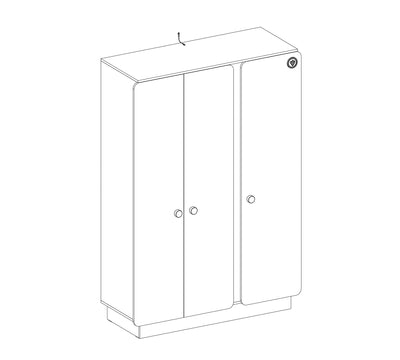 Natura Baby 3 Doors Wardrobe