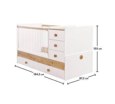 Natura Baby Sl Convertible Baby Bed [With Parent Bed] [80x180 Cm]