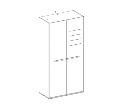 Trio 2 Doors Wardrobe