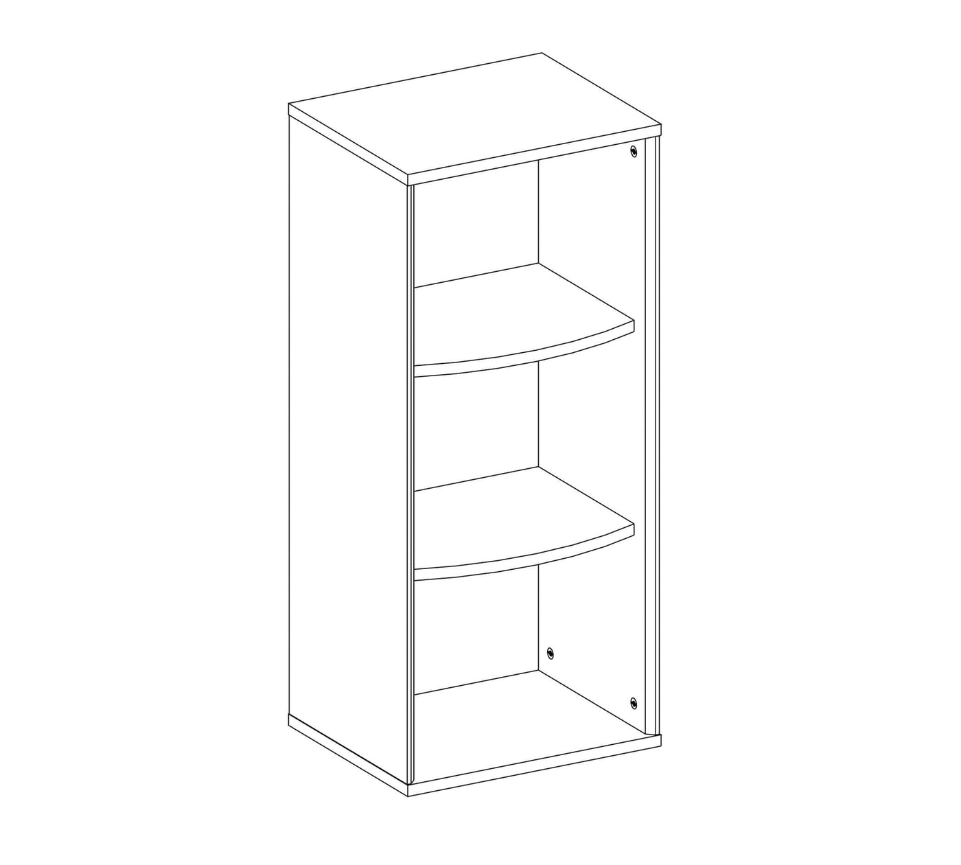 Trio Doorless Cabinet