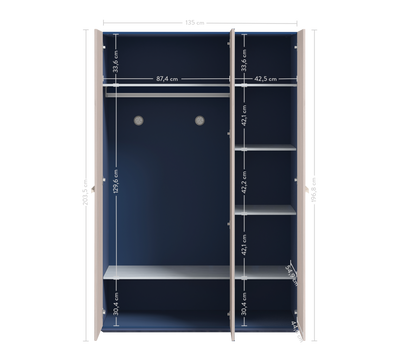 Trio 3 Doors Wardrobe