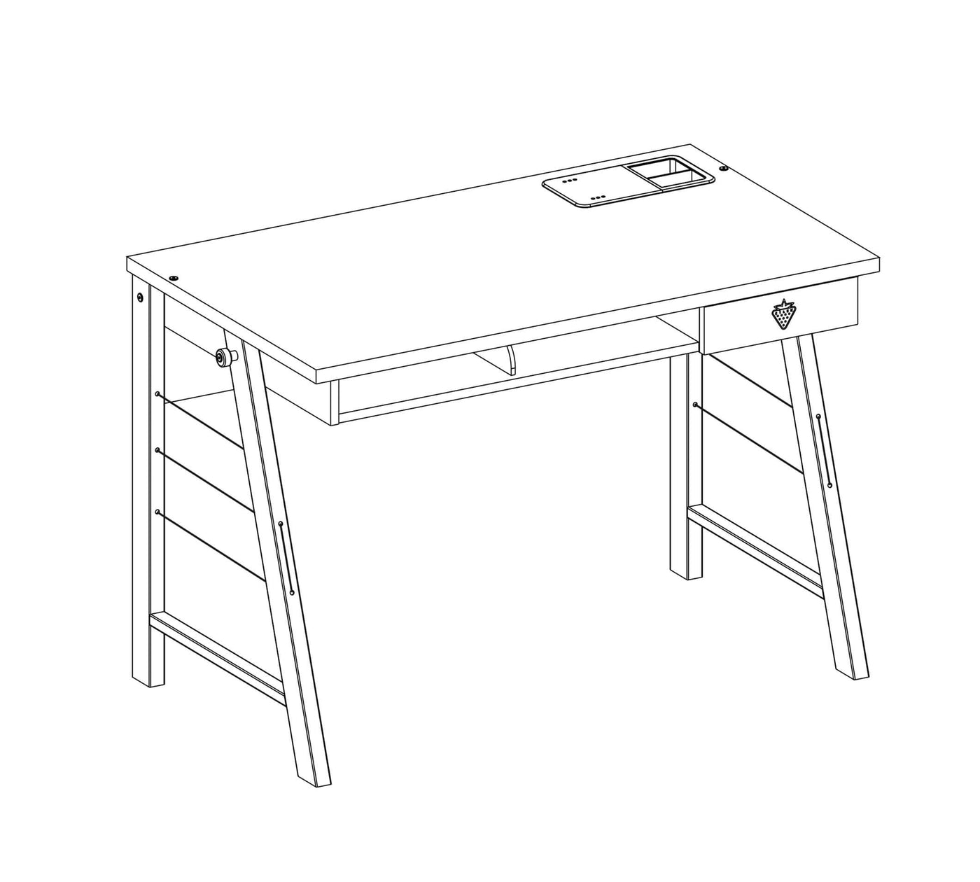 Trio Medium Study Desk